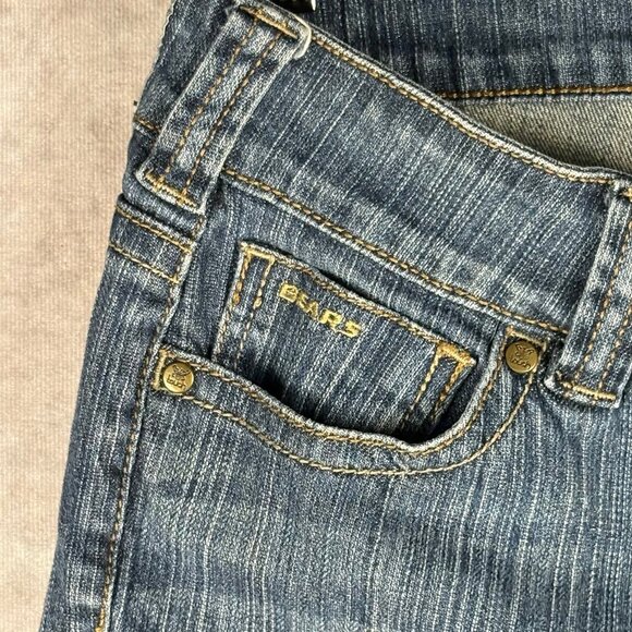 Touch by Alyssa Milano Verticle Stripe Low-rise Boot-Cut Bears Jeans Size 10 - Picture 5 of 14